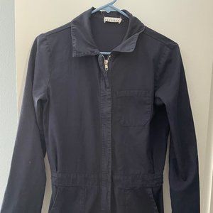 LACAUSA Phoenix Long-Sleeved Jumpsuit in Navy